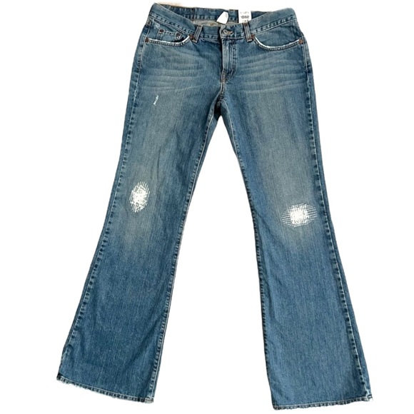 Vintage Lucky Brand ‘Lucky Charmed’ Boot Cut Rip & Repair Jeans USA Size 8 / 29 - Picture 1 of 11